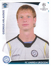 Giedrius Arlauskis AFC Unirea Urziceni samolepka UEFA Champions League 2009/10 #465